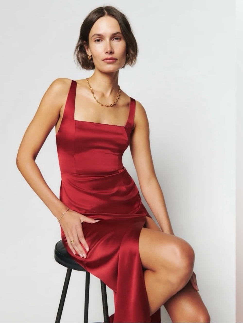 NWT Reformation Solay Silk Dress - Size 2 - Picture 2 of 7